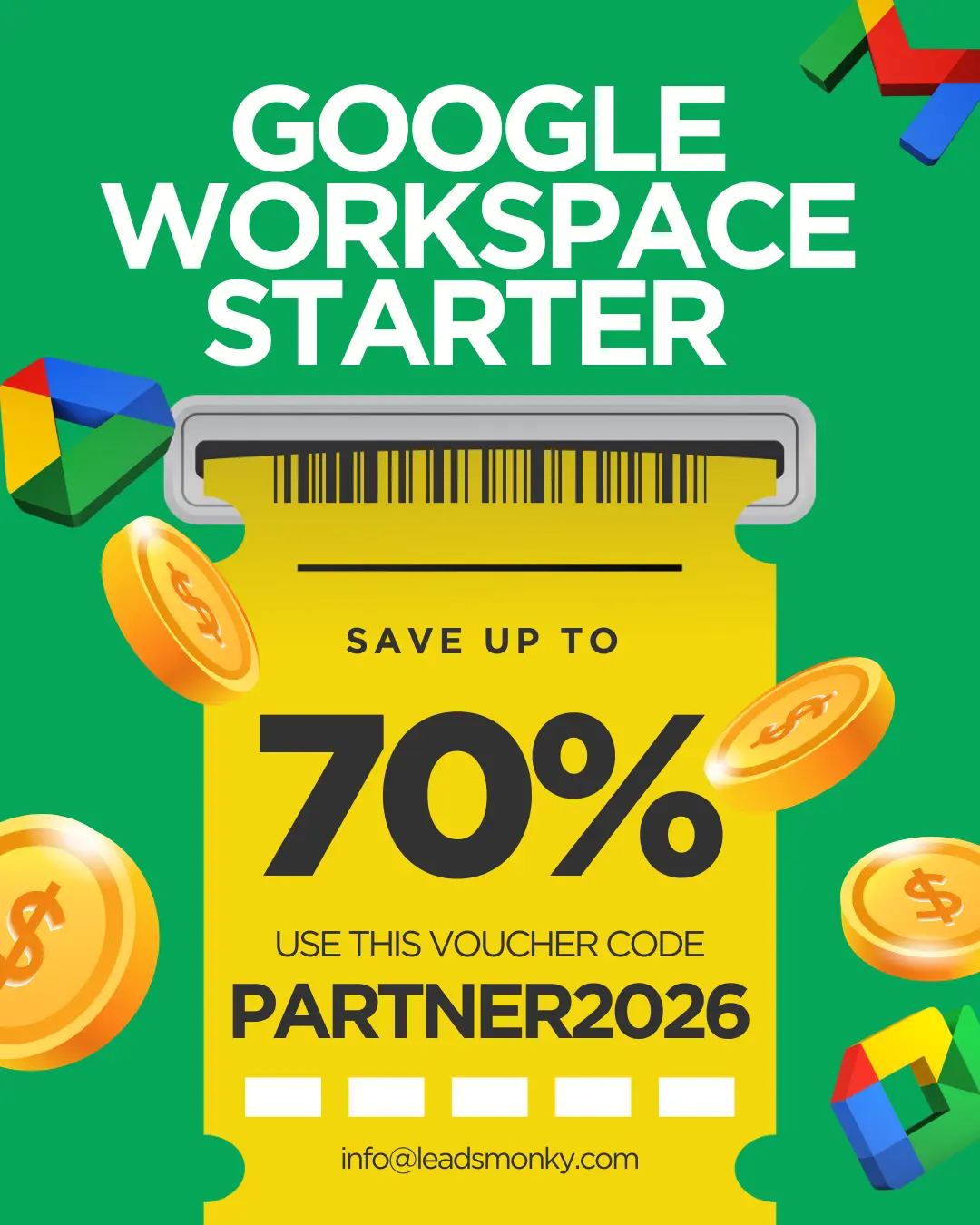 Google Workspace Starter Plan at 70% OFF | Partner2026