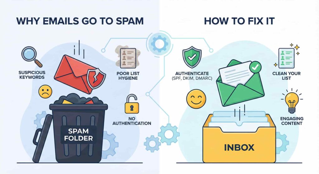 Why Your Emails Go to Spam and How to Fix It