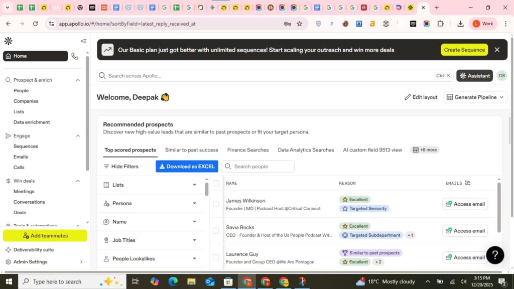 Apollo.io – Best Built-in Lead Database