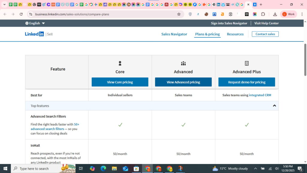Sales Navigator Pricing (2026)
