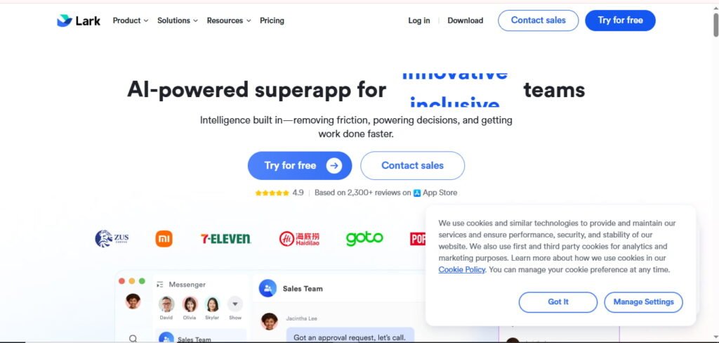 Lark (Best for Startups)