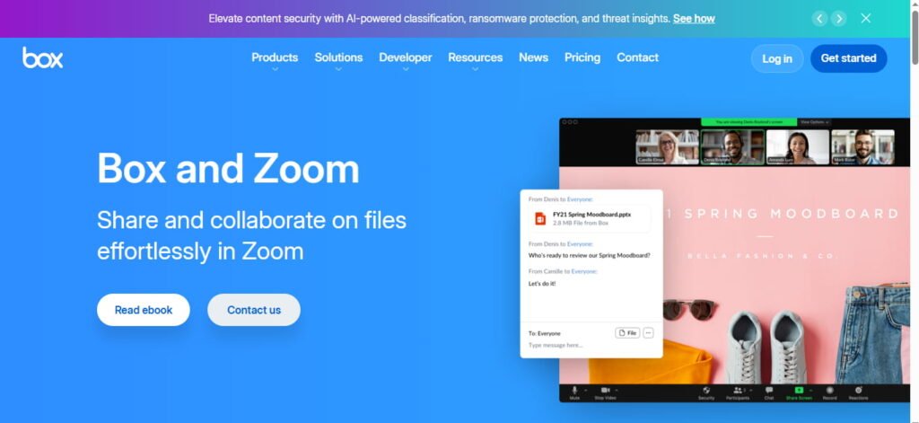 Zoom + Box (Best Video Conferencing Alternative)