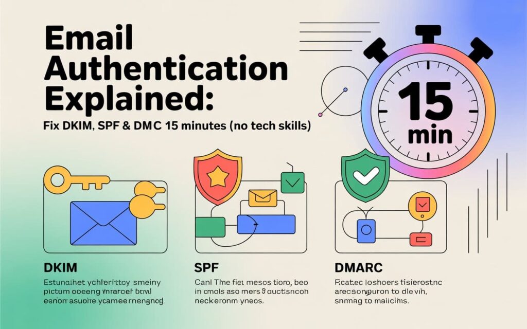 Email Authentication Explained: Fix DKIM, SPF & DMARC in 15 Minutes (No Tech Skills)