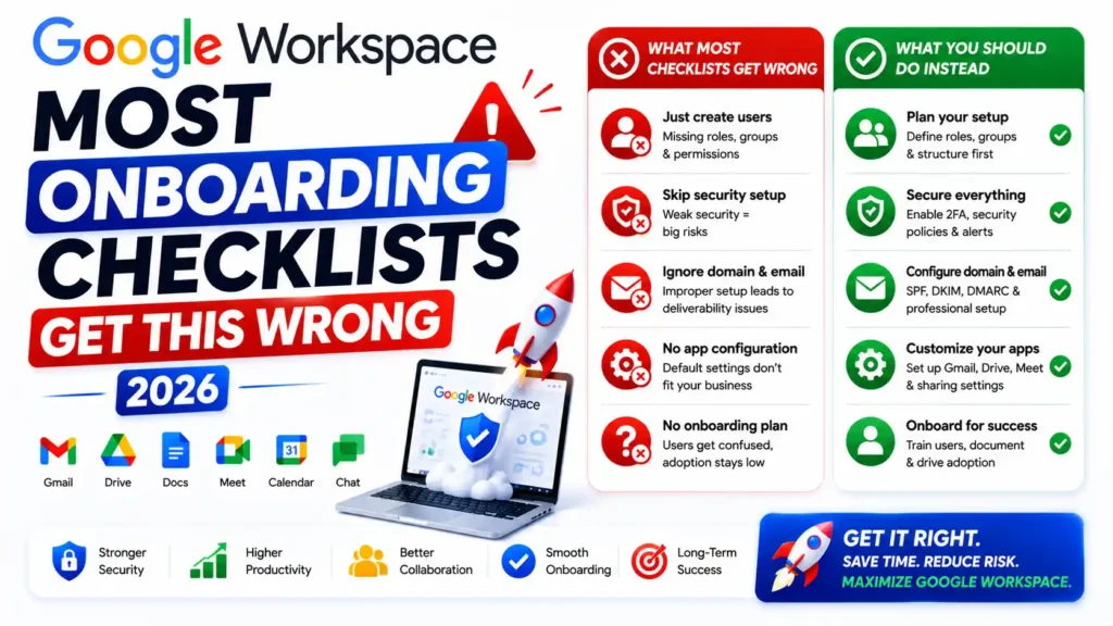 Most Google Workspace Onboarding Checklists Get This Wrong 2026