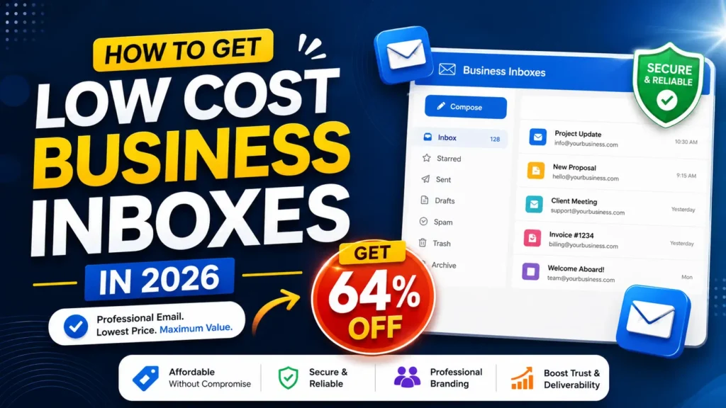 How to Get Low Cost Business Inboxes in 2026  Get 64% Off 