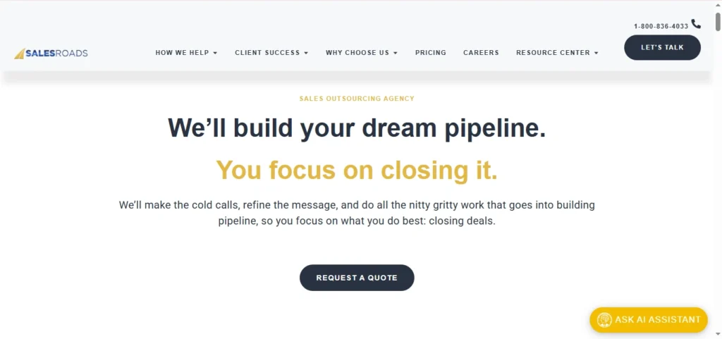 SalesRoads – Best Phone-First Outbound