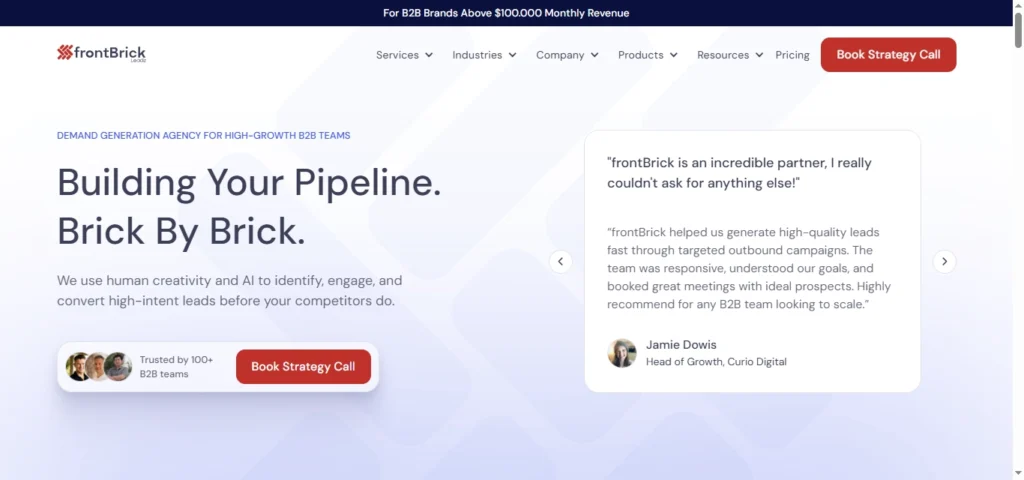 5. FrontBrick – Best for Revenue-Focused Metrics