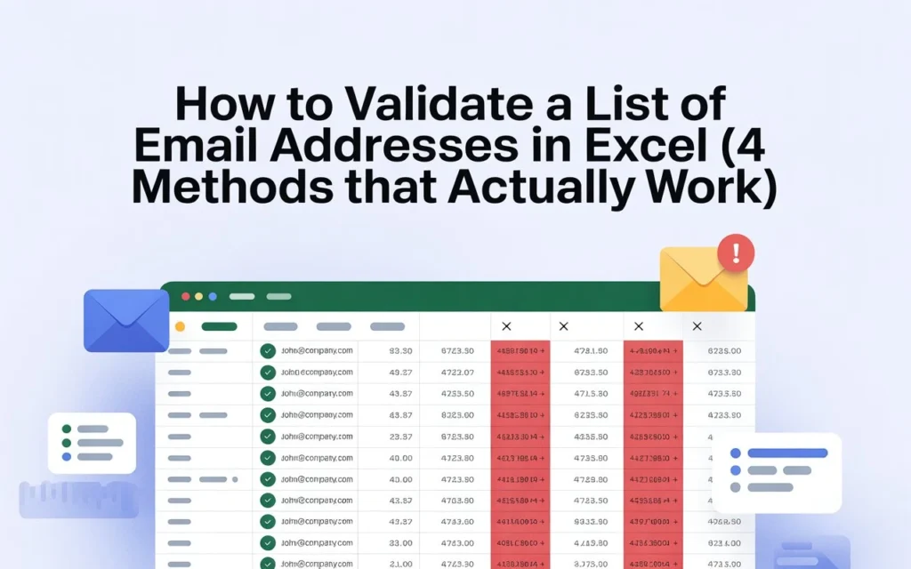 How to Validate a List of Email Addresses in Excel
