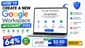How to Create a New Google Workspace Account 2026 Save 64%