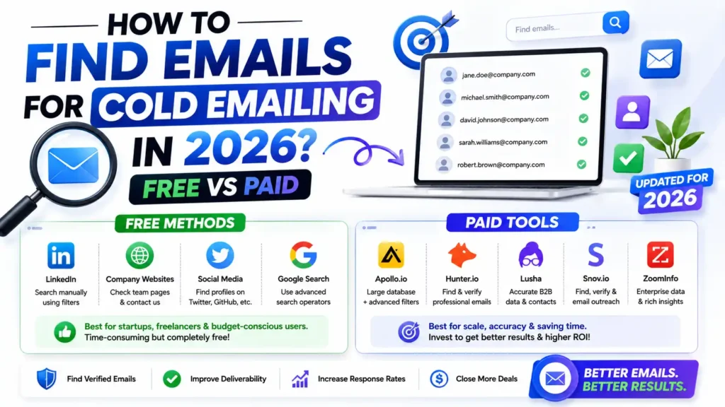 How to Find Emails for Cold Emailing in 2026 Free vs Paid