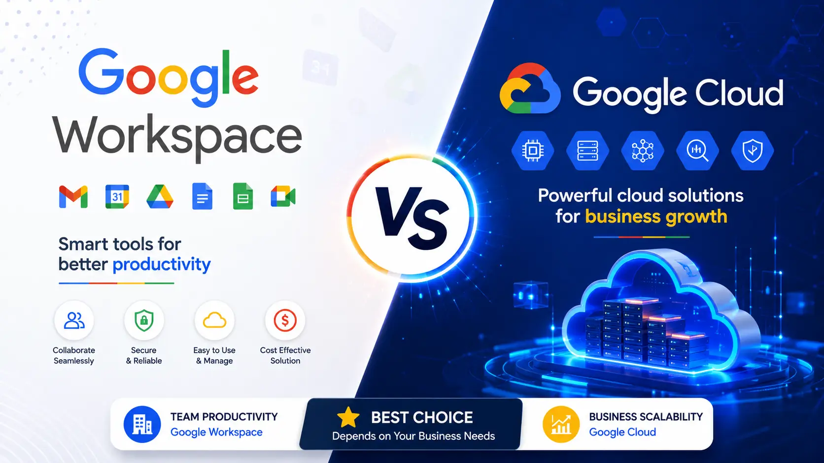 Google Workspace vs Google Cloud Best Choice for Business