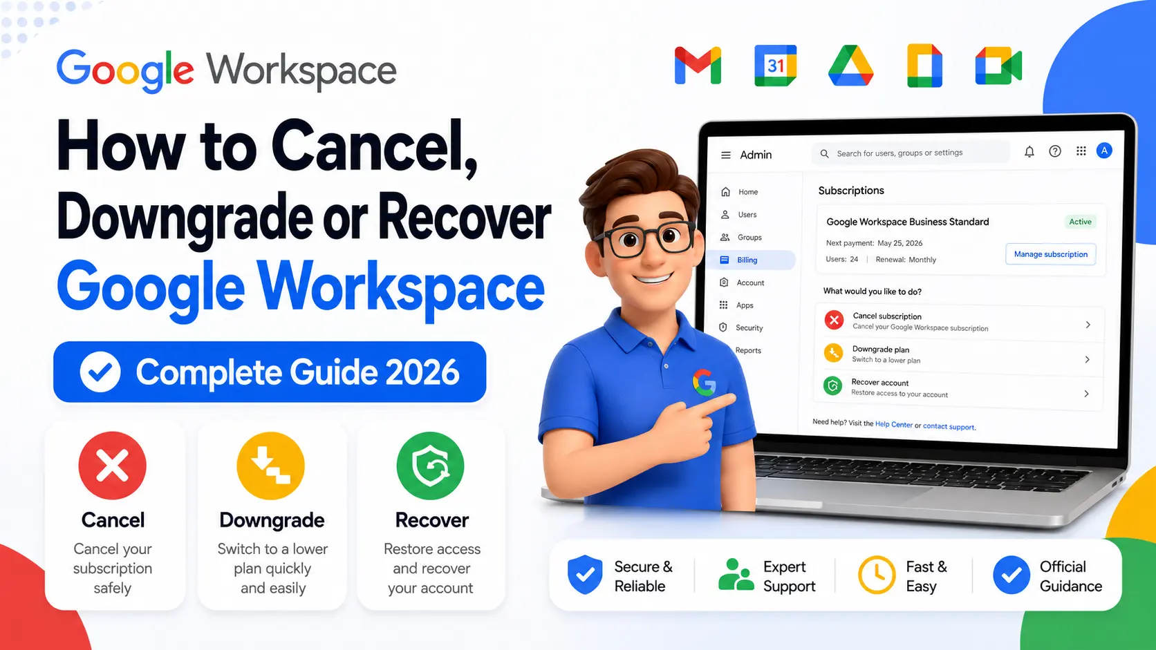 How to Cancel, Downgrade or Recover Google Workspace In 2026