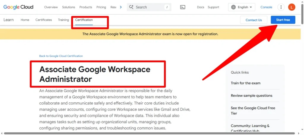 The Associate Google Workspace Administrator Certification